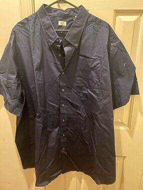 Men’s Short-Sleeve Button-Up Dress Shirt - Navy